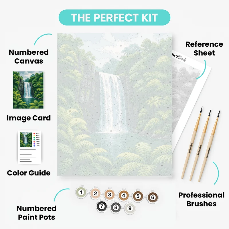 Lake Vert Waterfall - Paint by Numbers Kit