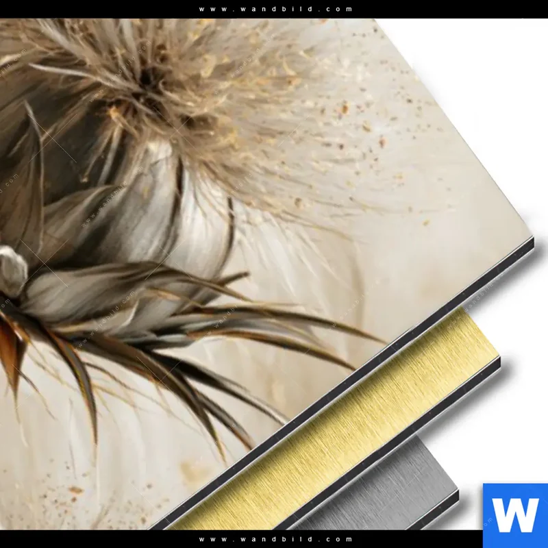 Aluminiumbild gebürstet | Wildblumen | Schmal