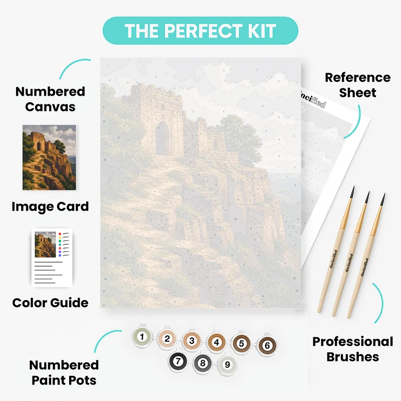 Bandhavgarh Fort Gateway - Paint by Numbers Kit