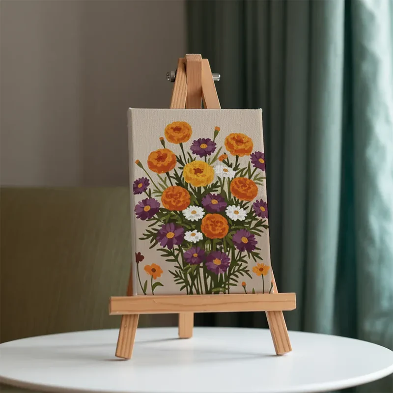Malen nach Zahlen – 6 Mini-Gemälde - Saisonblüte