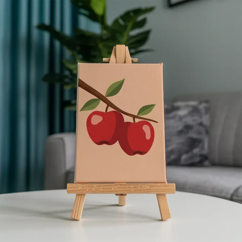 Malen nach Zahlen – 6 Mini-Gemälde - Spaziergang durch den Apfelgarten