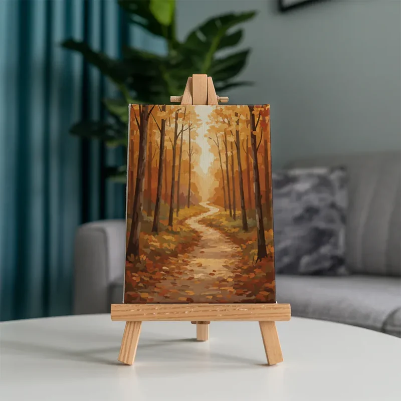 Malen nach Zahlen – 6 Mini-Gemälde - Sanfter früher Herbst