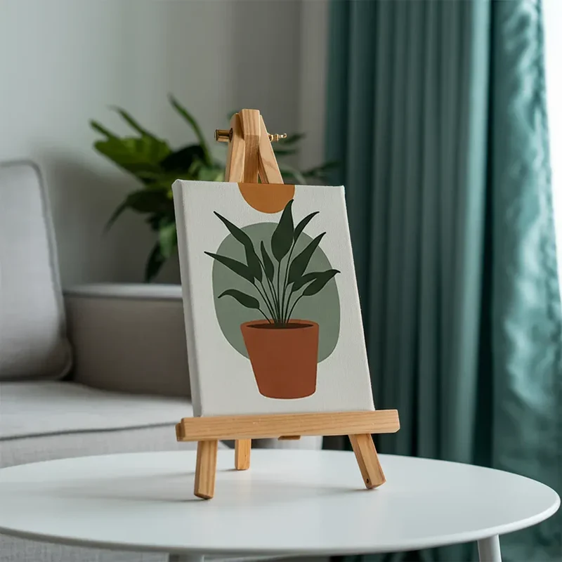 Malen nach Zahlen – 6 Mini-Gemälde - Boho Linienkunst & Natur