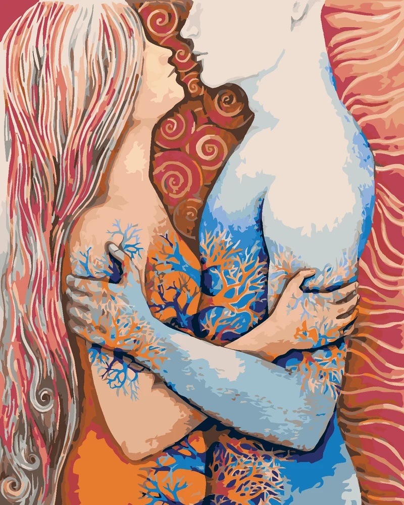 Diamond painting - MANN UND FRAU INEINANDER VERSCHLUNGEN