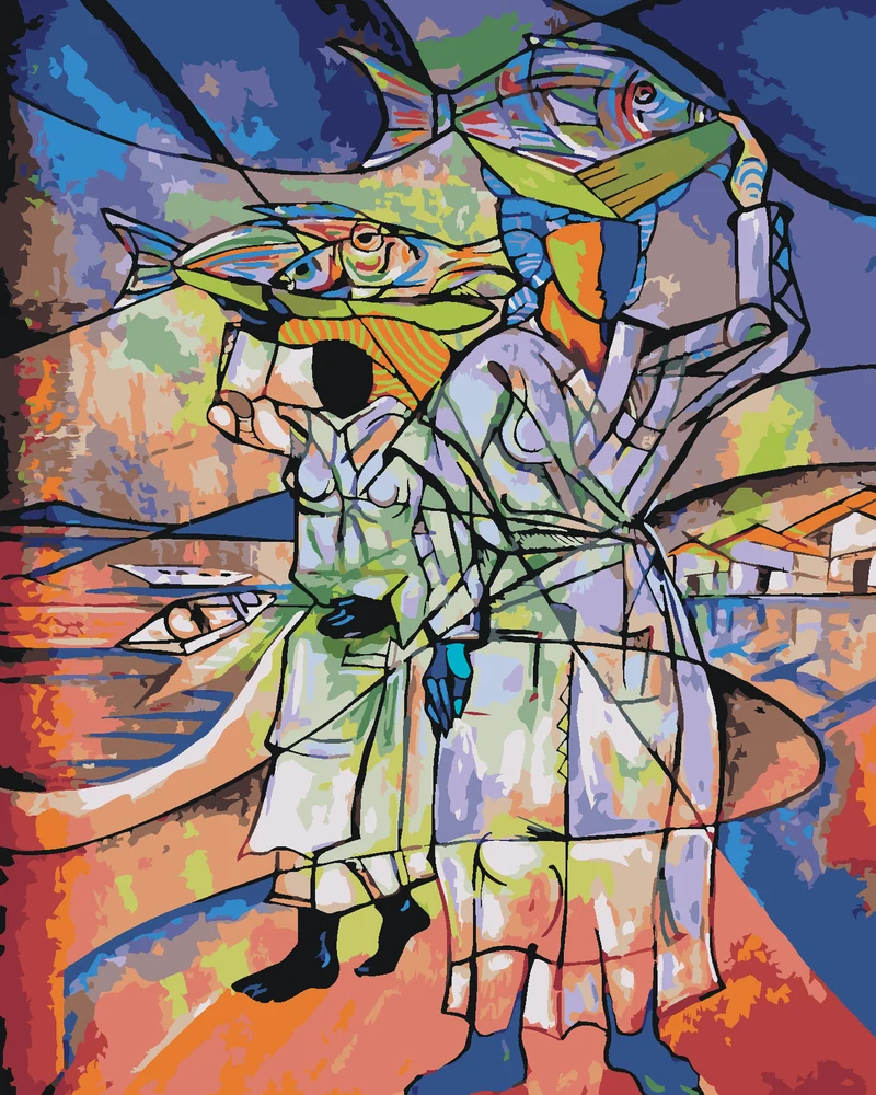 Diamond painting - FISCHVERKÄUFER