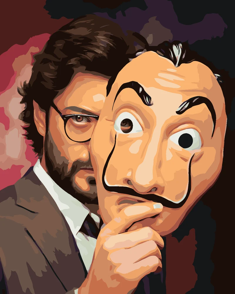 Diamond painting - PROFESSOR MIT MASKE (La casa de papel)