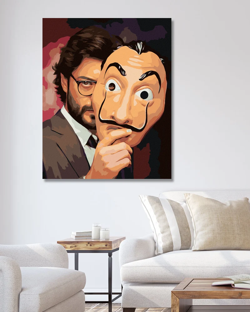 Diamond painting - PROFESSOR MIT MASKE (La casa de papel)