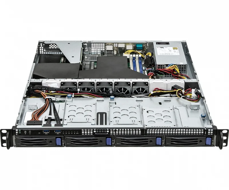 ASRock Rack 1U4LW-X570/2L2T 1U Rackmount Server Barebone - Supports AM4 Ryzen 5000 Series CPU - Single PSU