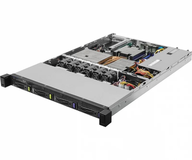ASRock Rack 1U4L2E-B650 RPSU 1U Rackmount Server Barebone - Single AMD EPYC 4004 or Ryzen 7000 Series CPU - 4x Hot-Swap Bays - Dual PSU