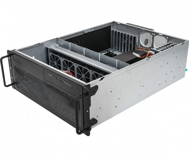 ASRock Rack 4U4G-WRX80/2T Rackmount Server Barebone - Supports Single AMD Threadripper PRO CPU - Multi-GPU Support - Dual PSU