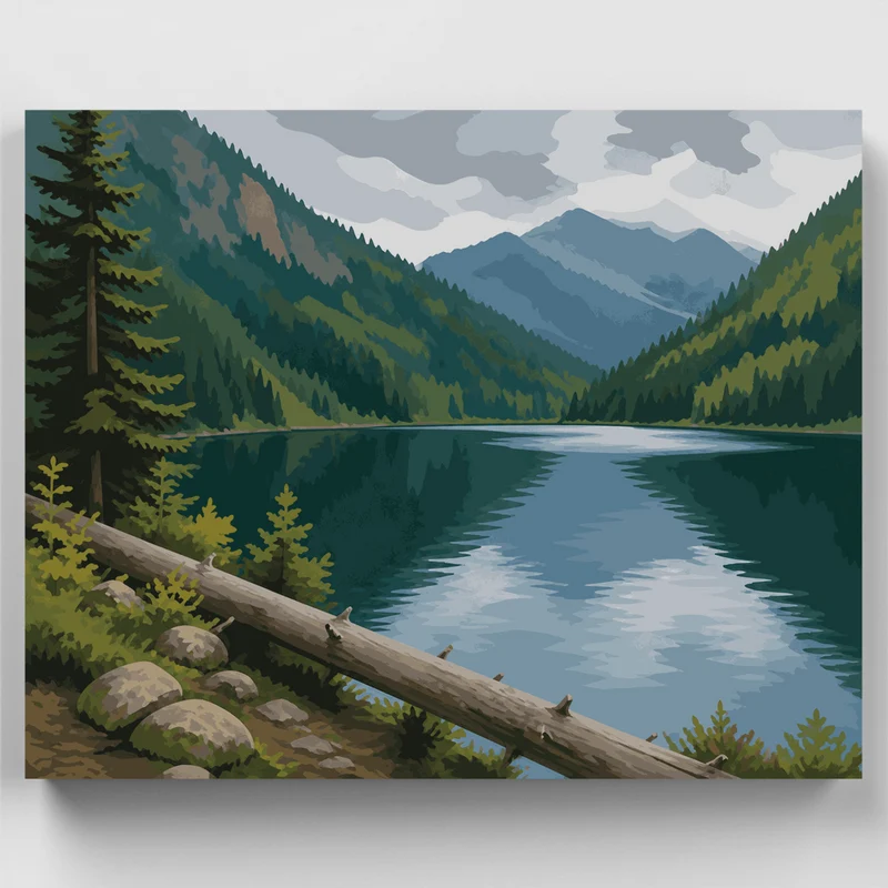 Rachelsee Mountain Lake - Paint by Numbers Kit