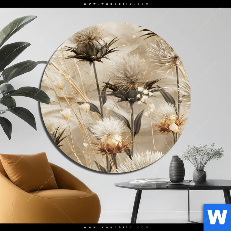 Acrylglasbild | Wildblumen | Rund