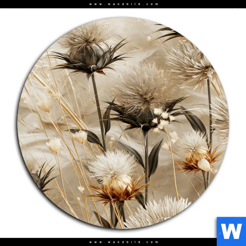 Acrylglasbild | Wildblumen | Rund