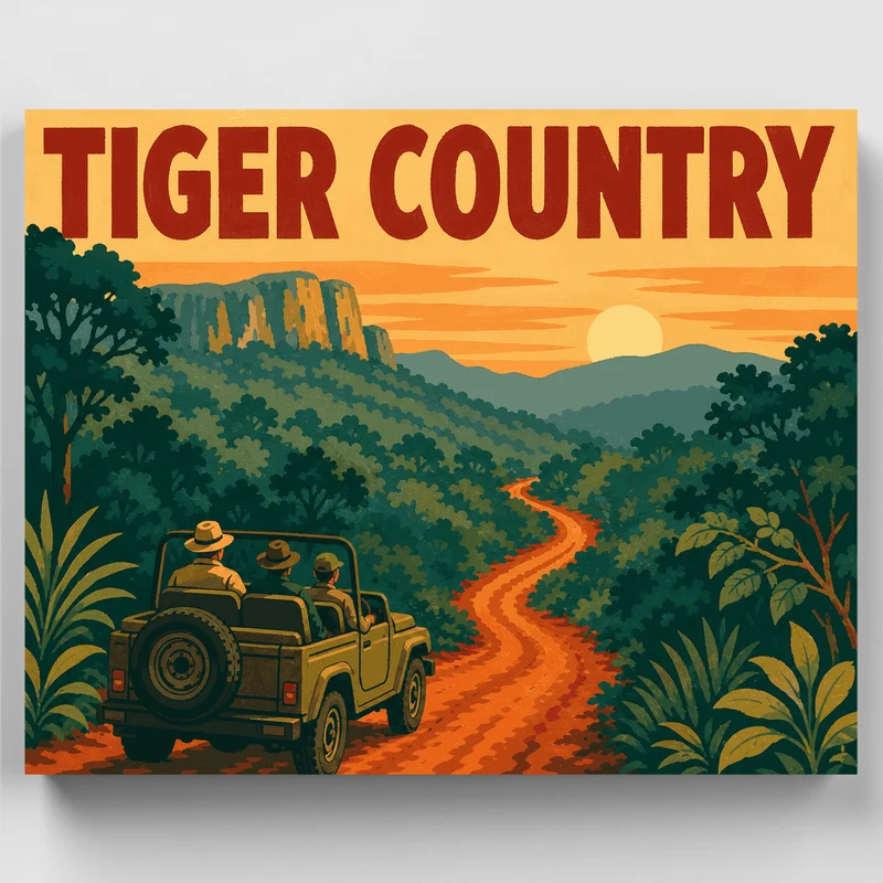 Tiger Country Trail - Paint by Numbers Kit