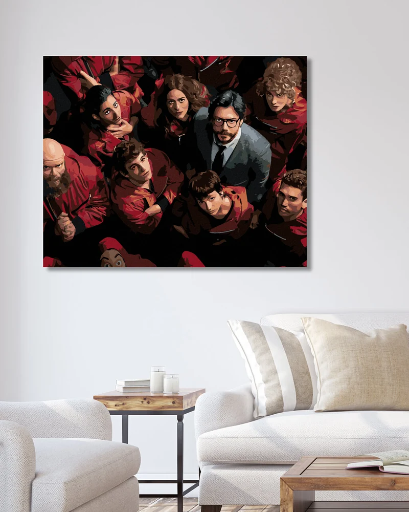 Diamond painting - FIGUREN OHNE MASKE (La casa de papel)