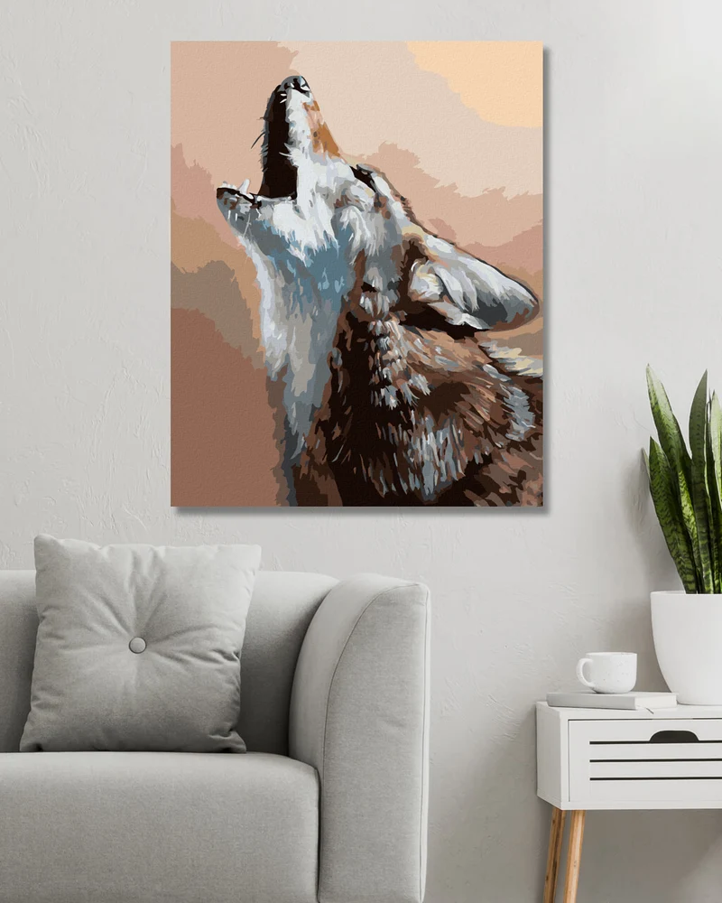 Diamond painting - PORTRÄT EINES HEULENDEN KOJOTEN (D. RUSTY RUST)