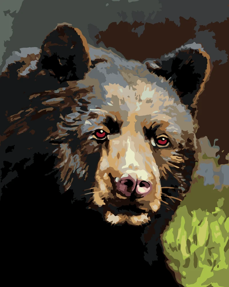 Diamond painting - BÄR PORTRÄT (D. RUSTY RUST)