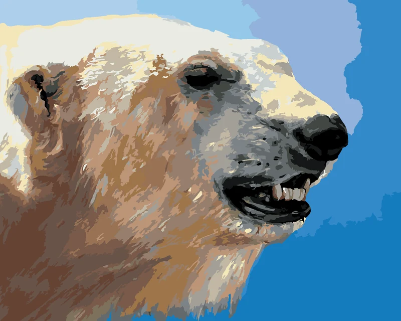 Diamond painting - EISBÄR PORTRÄT (D. RUSTY RUST)