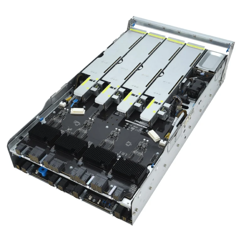 ASUS ESC N8A-E12 7U Rackmount Dual 9004 Series AMD EPYC GPU Server - 8x Hot-Swap Bays - 8x GPU Support - Redundant PSU
