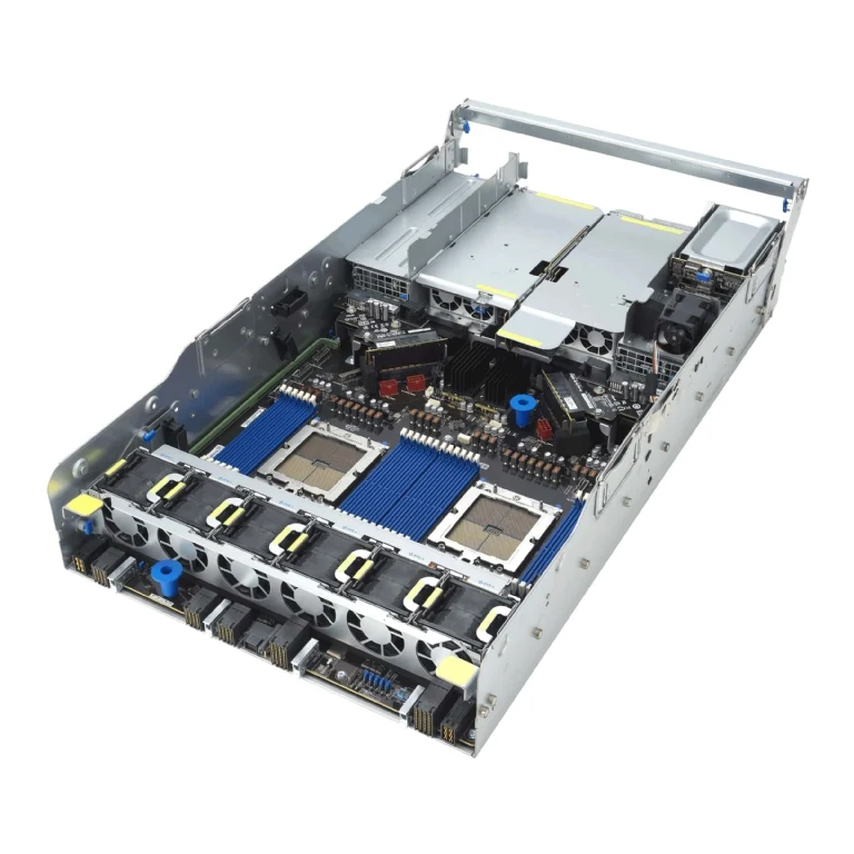 ASUS ESC N8A-E12 7U Rackmount Dual 9004 Series AMD EPYC GPU Server - 8x Hot-Swap Bays - 8x GPU Support - Redundant PSU