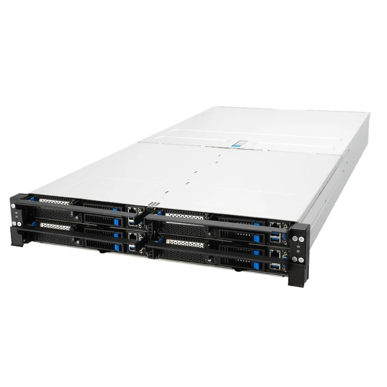 ASUS RS520QA-E13-RS8U 2U Quad Node Rackmount Single 9005 Series AMD EPYC Server - 8x Hot-Swap Bays - Redundant PSU