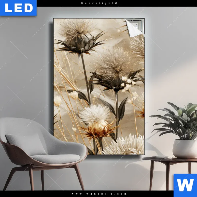 Canvalight® Leuchtbild | Wildblumen | Hochformat
