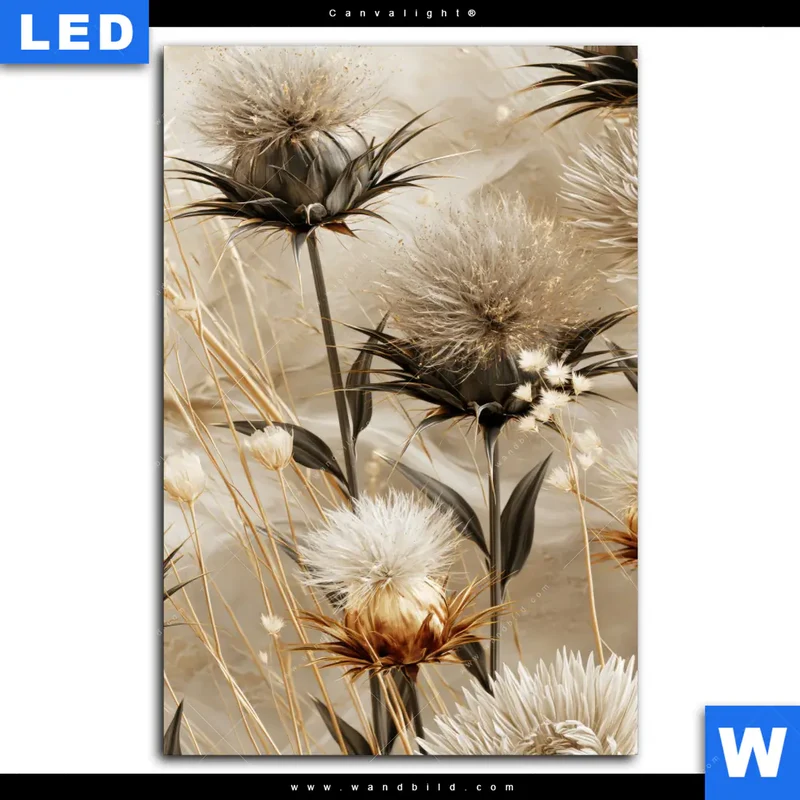 Canvalight® Leuchtbild | Wildblumen | Hochformat