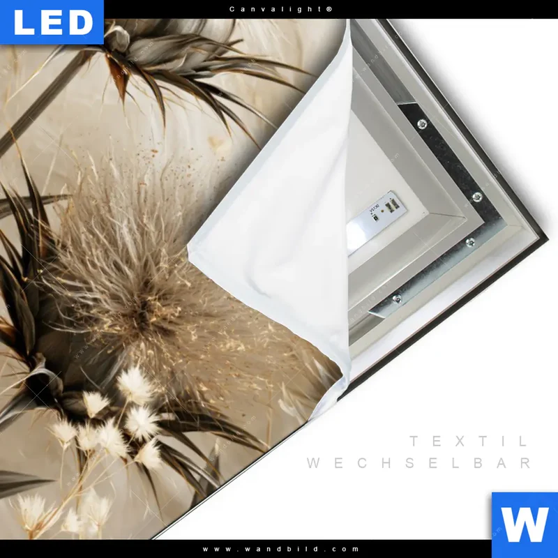 Canvalight® Leuchtbild | Wildblumen | Hochformat