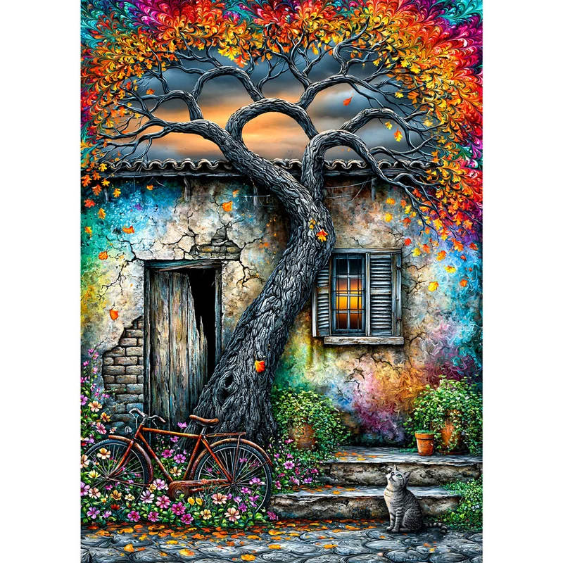 5D Diamond Painting – Herbstzauber am Alten Landhaus