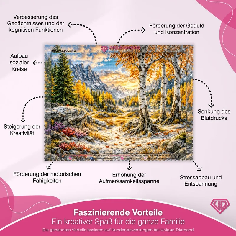 5D Diamond Painting – Blütenzauber im Kristalllicht