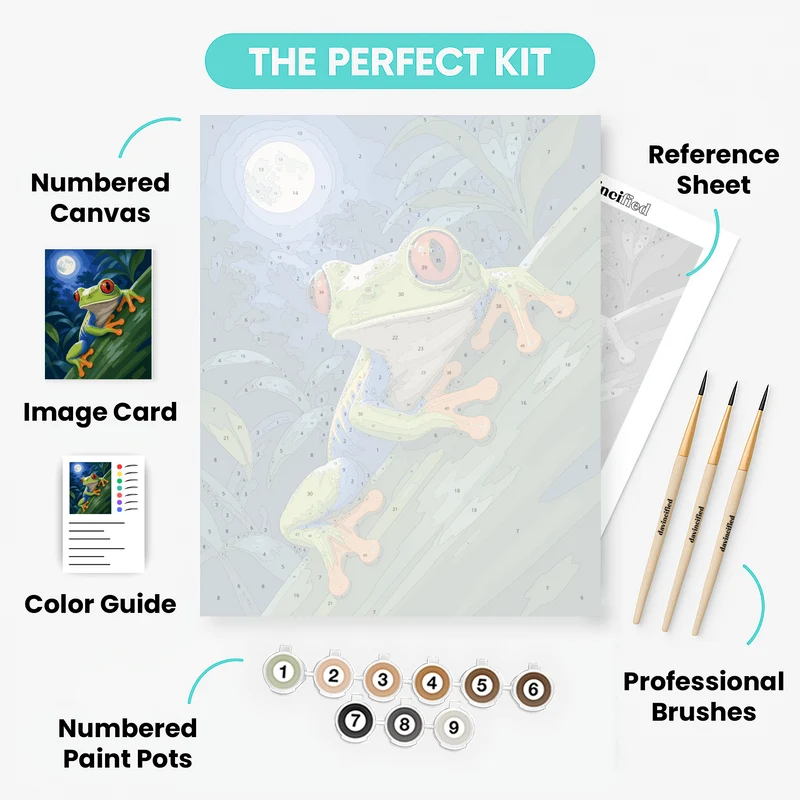 Moonlit Jungle Leaf - Paint by Numbers Kit