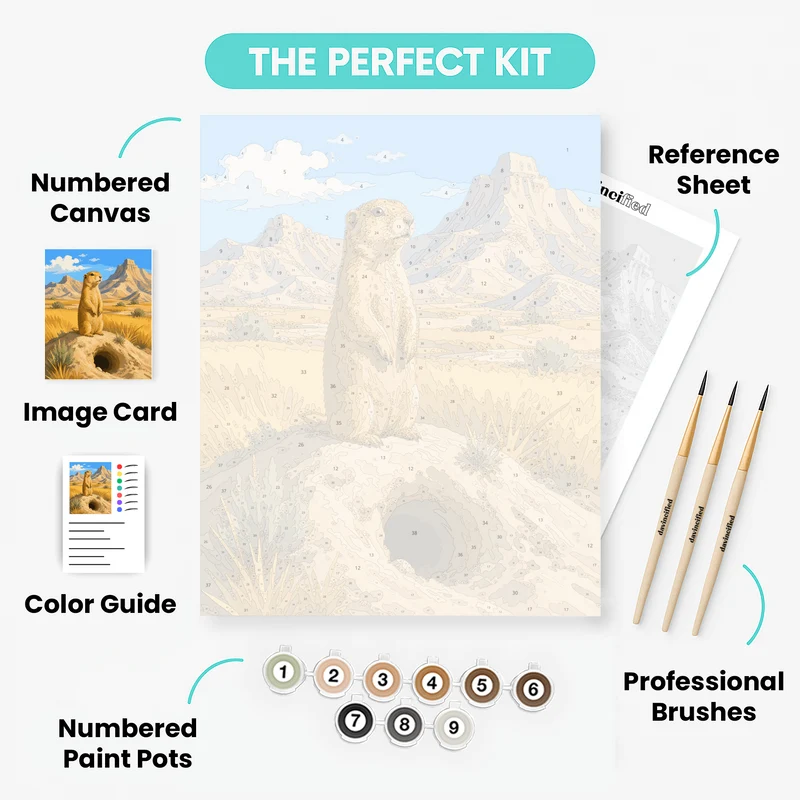Prairie Dog Sentinel - Paint by Numbers Kit