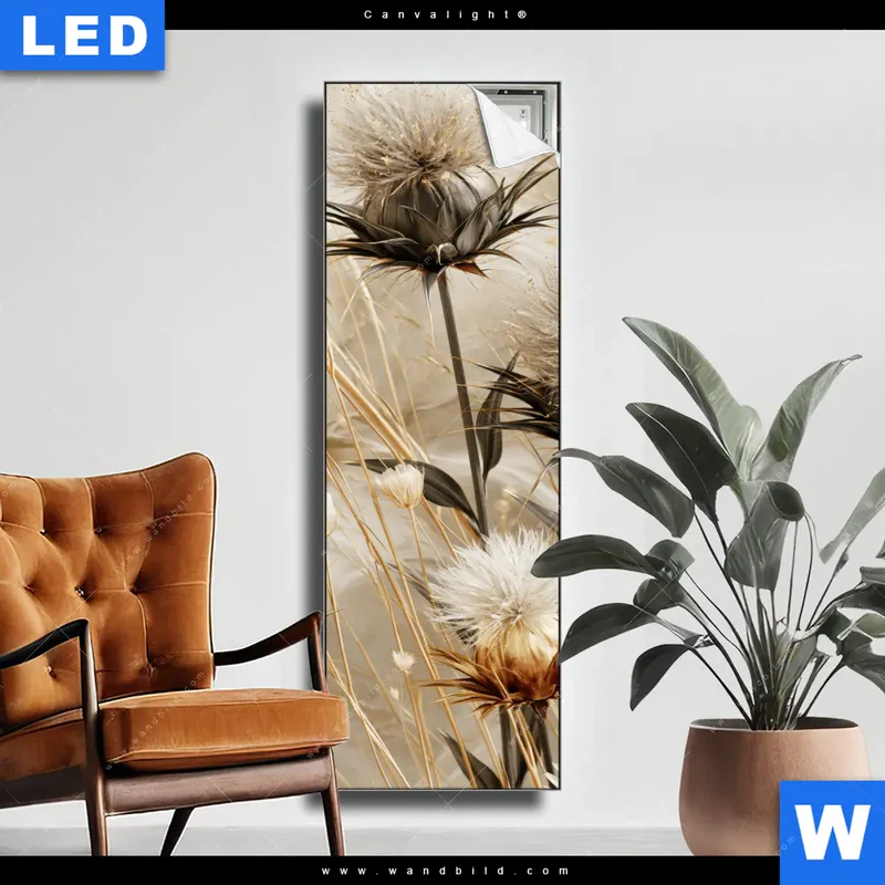 Canvalight® Leuchtbild | Wildblumen | Schmal
