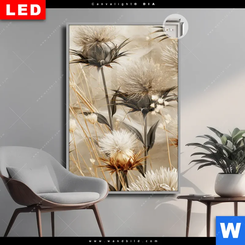 Leuchtbild Acrylglas Canvalight® DIA | Wildblumen | Hochformat