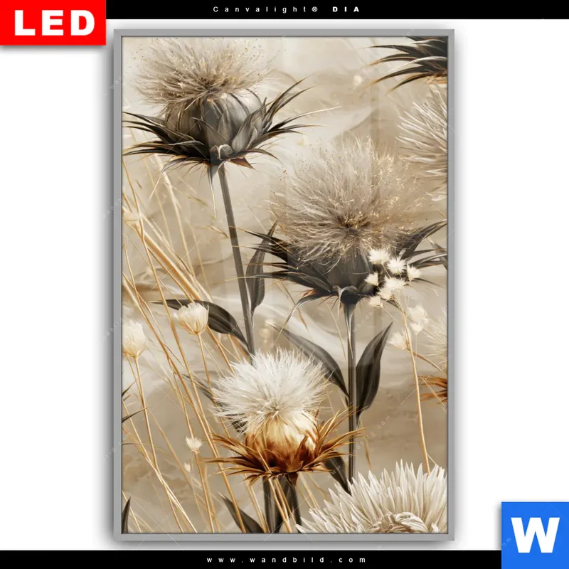 Leuchtbild Acrylglas Canvalight® DIA | Wildblumen | Hochformat
