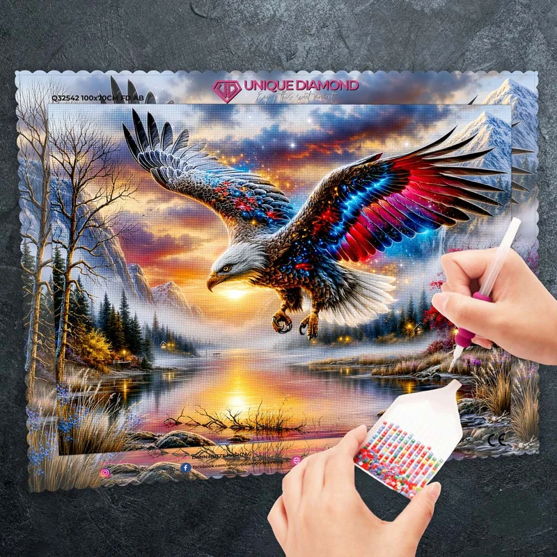 5D Diamond Painting – Adler des Sternenfeuers