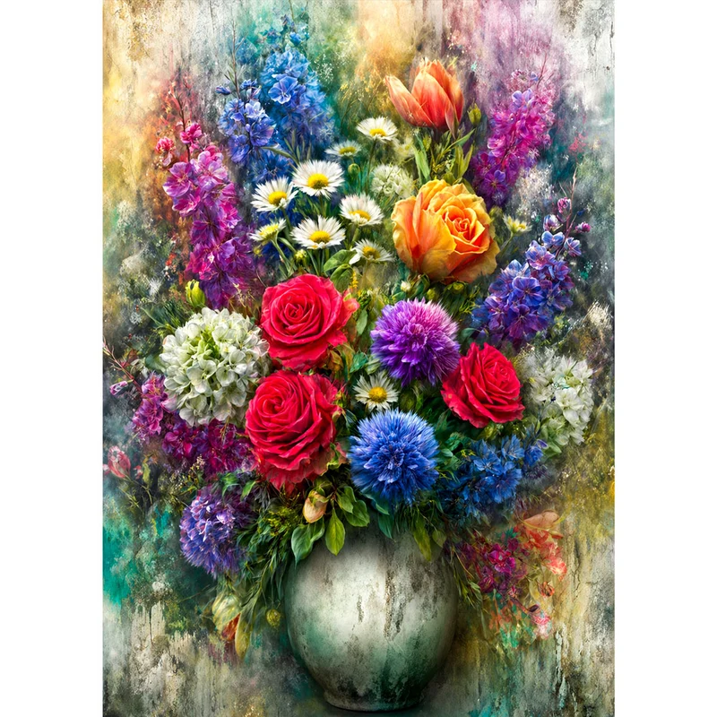 5D Diamond Painting – Symphonie der Blütenfarben