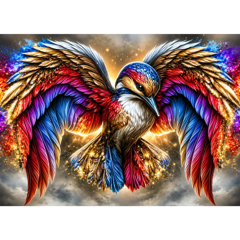 5D Diamond Painting – Flügel aus Farbenlicht