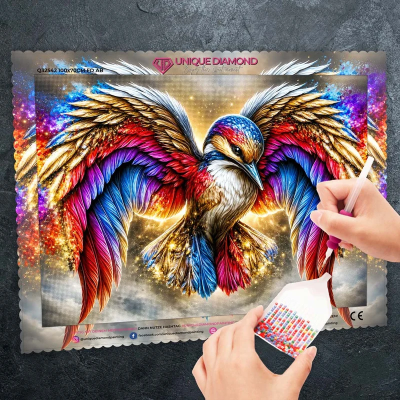 5D Diamond Painting – Flügel aus Farbenlicht