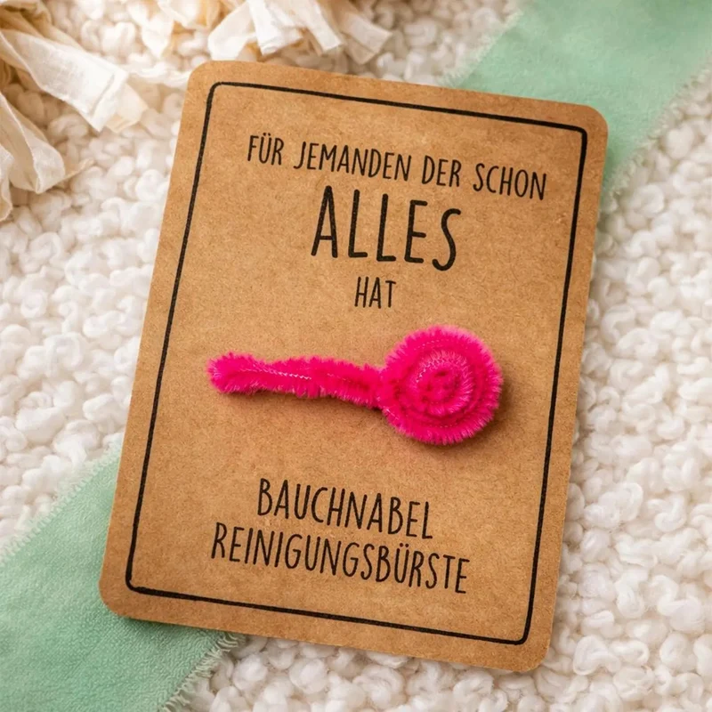 Bauchnabelreinigungsbürste – Lustige Scherzartikel Bürste für den Bauchnabel