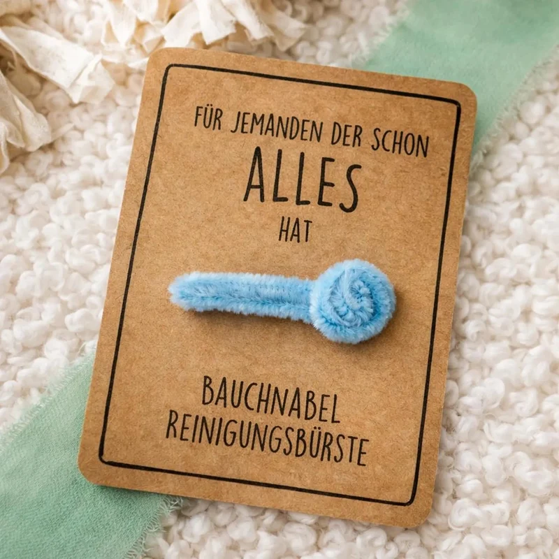 Bauchnabelreinigungsbürste – Lustige Scherzartikel Bürste für den Bauchnabel