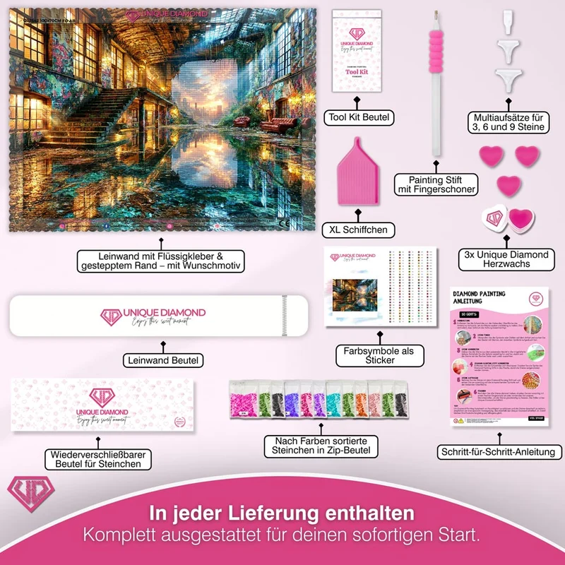 5D Diamond Painting – Urbanes Spiegellicht