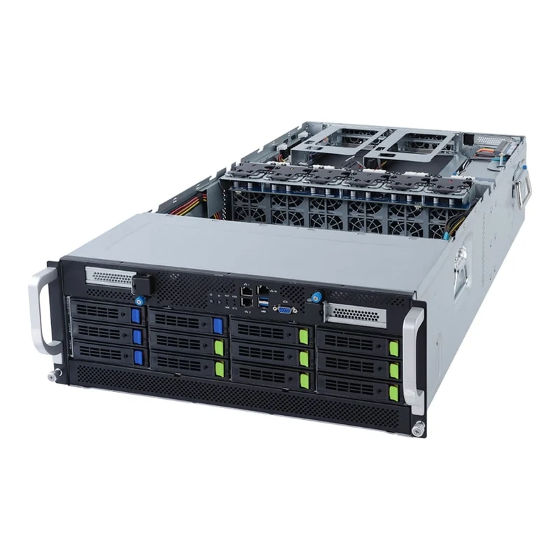 Gigabyte G492-HA0 4U Rackmount Dual 3rd Gen Intel Xeon Scalable Server - Multi-GPU Support - 12x Hot-Swap Bays - Redundant PSU