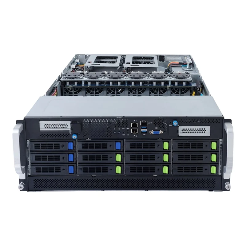Gigabyte G492-HA0 4U Rackmount Dual 3rd Gen Intel Xeon Scalable Server - Multi-GPU Support - 12x Hot-Swap Bays - Redundant PSU