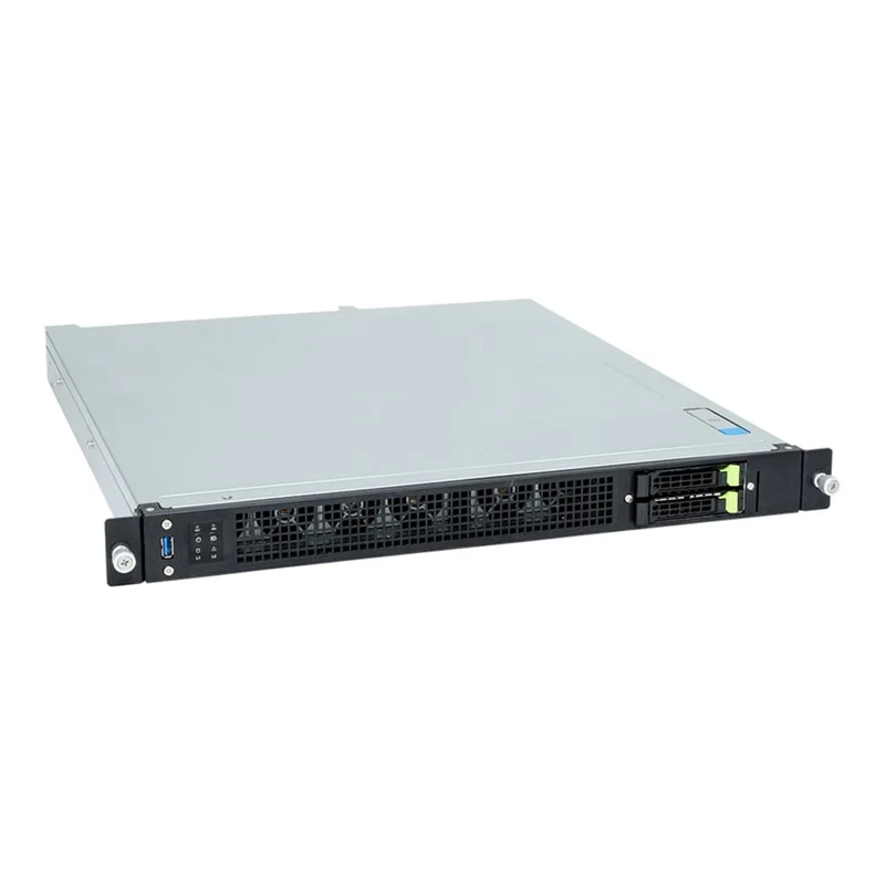 Gigabyte E163-Z30 1U Rackmount Single Socket 4th Gen AMD GENOA Server - Short Depth Edge Platform - 2x Hot-Swap Bays - Redundant PSU