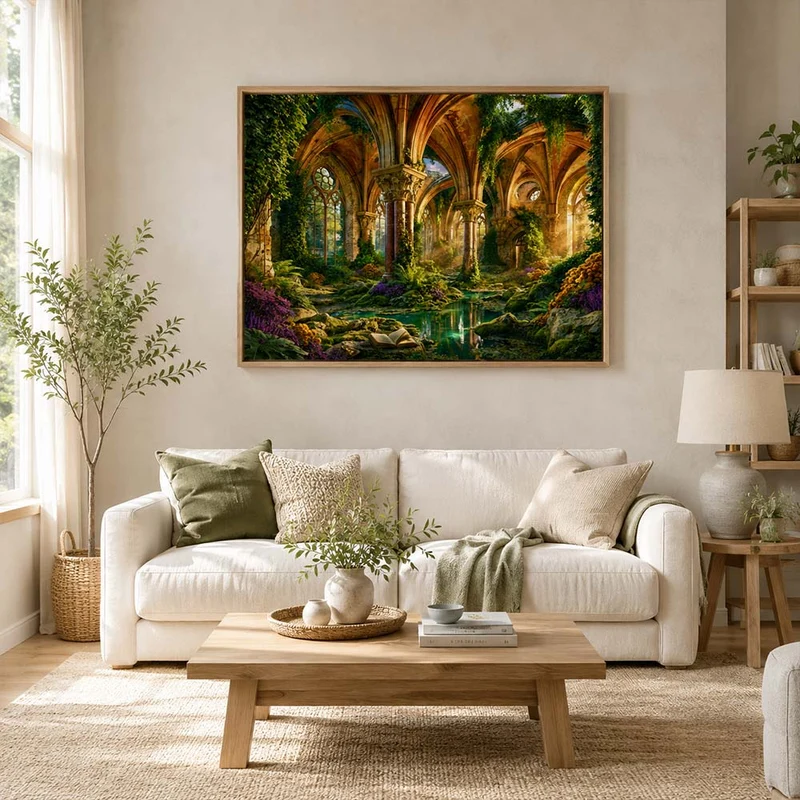 5D Diamond Painting – Verwunschene Klosteroase