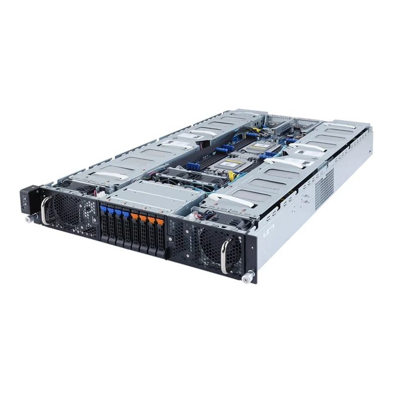 Gigabyte G292-Z44 2U Rackmount Dual 3rd Gen AMD ROME Server - 8x Hot-Swap Bays - Redundant PSU