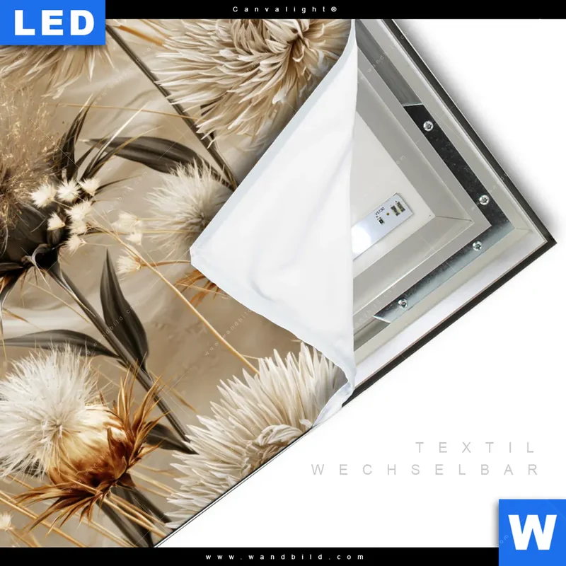 Canvalight® Leuchtbild | Wildblumen | Quadrat