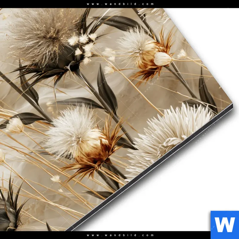 Alu-Dibond Bild | Wildblumen | Rund