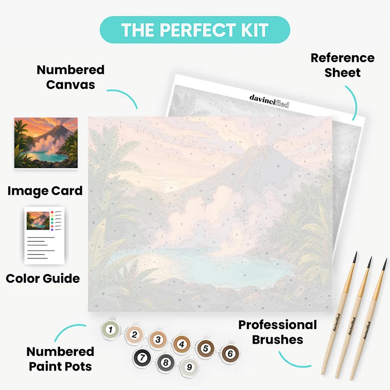 Steaming Hot Spring - Paint by Numbers Kit